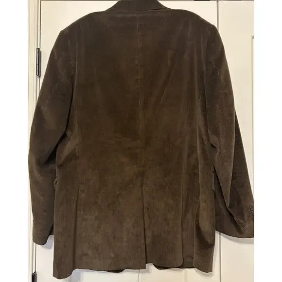 Meeting Street Mens Sport Coat Size 42L Brown Corduroy Blazer Lined 100%‎ Cotton - Picture 11 of 15